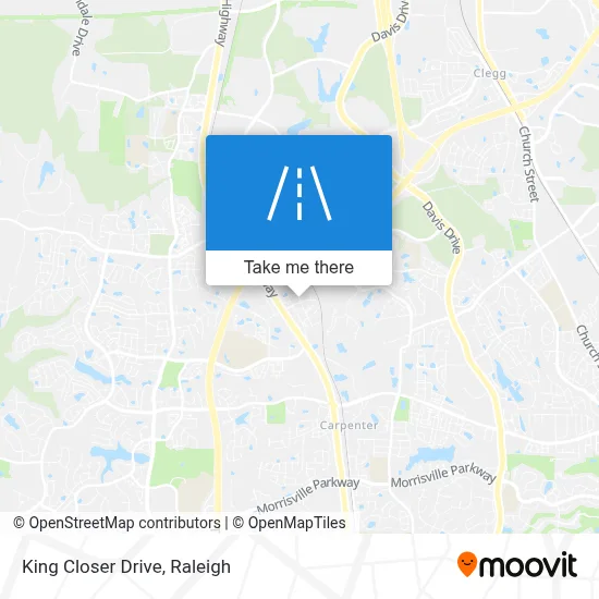 King Closer Drive map