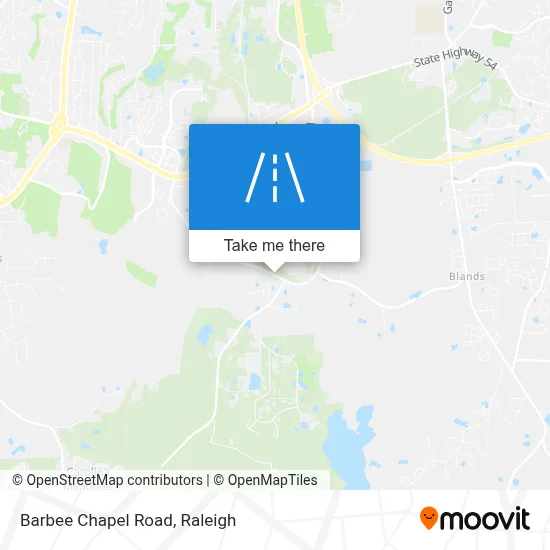 Barbee Chapel Road map