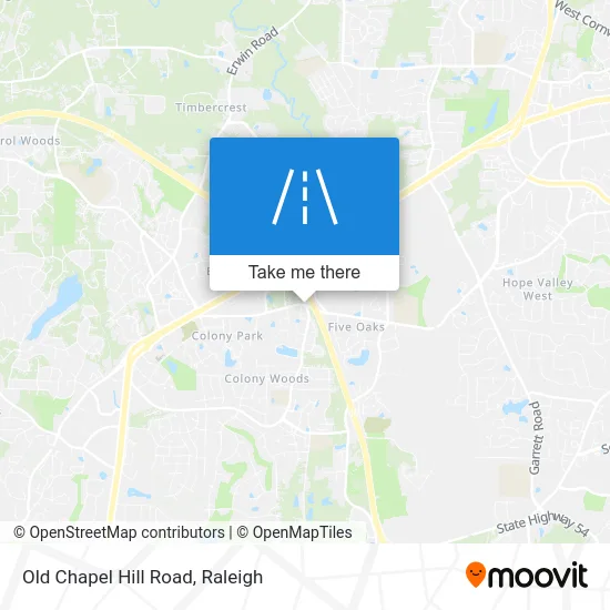 Old Chapel Hill Road map