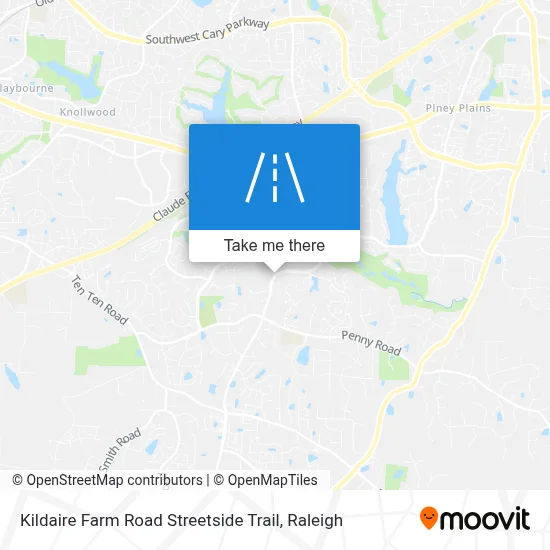 Kildaire Farm Road Streetside Trail map