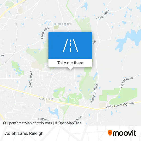 Adlett Lane map