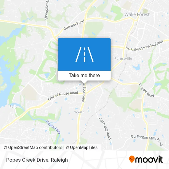 Popes Creek Drive map