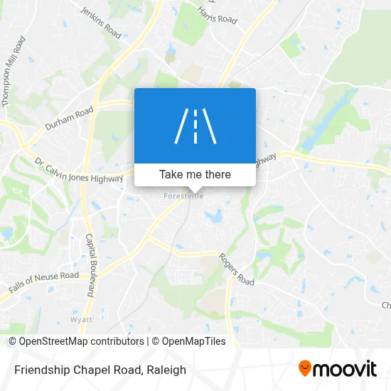 Friendship Chapel Road map