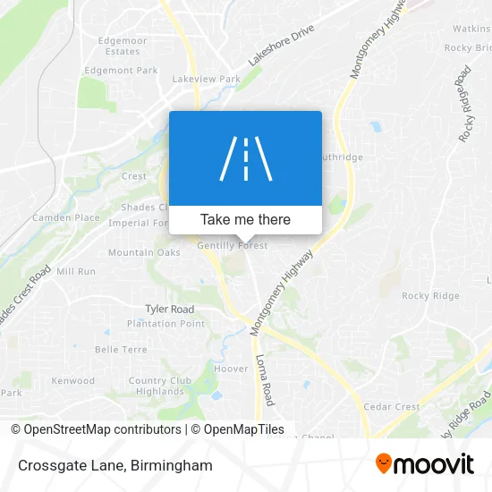 Crossgate Lane map
