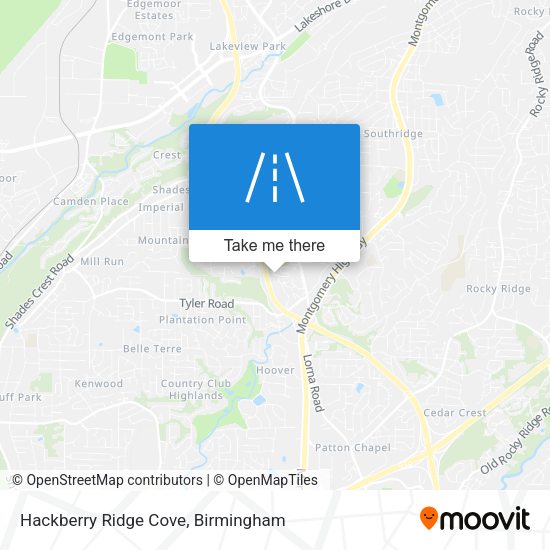 Hackberry Ridge Cove map