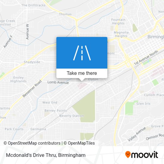 Mcdonald's Drive Thru map