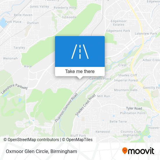 Oxmoor Glen Circle map