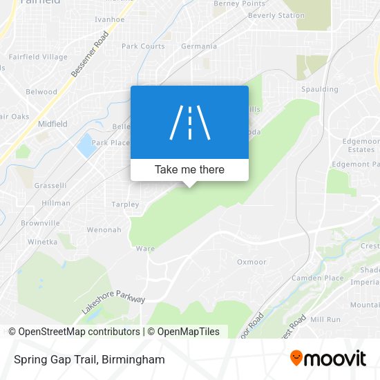 Spring Gap Trail map