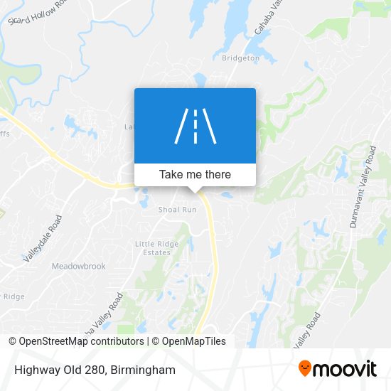Mapa de Highway Old 280