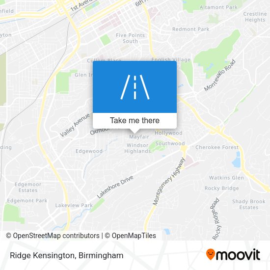 Ridge Kensington map