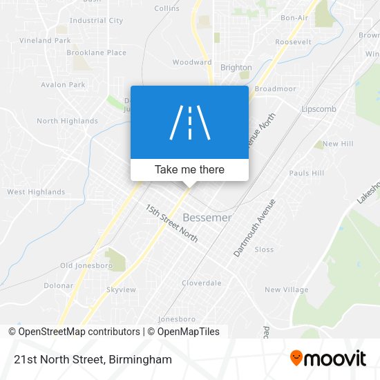 21st North Street map