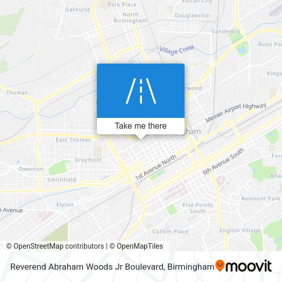 Reverend Abraham Woods Jr Boulevard map