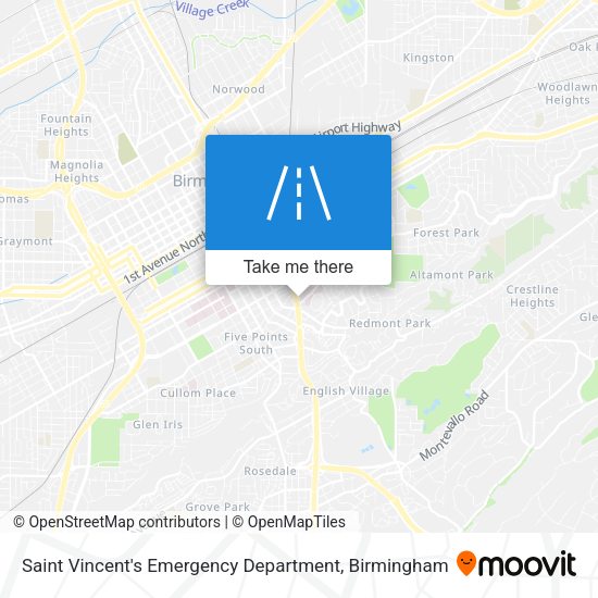 Mapa de Saint Vincent's Emergency Department