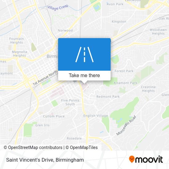 Saint Vincent's Drive map