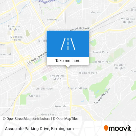 Associate Parking Drive map