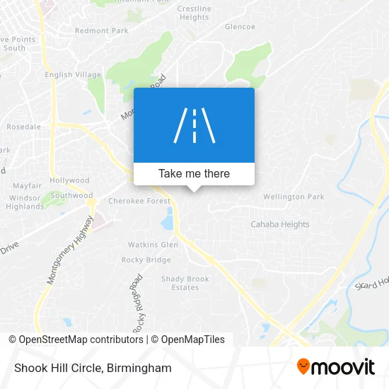 Shook Hill Circle map