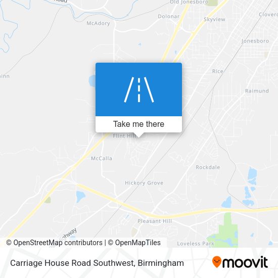 Carriage House Road Southwest map