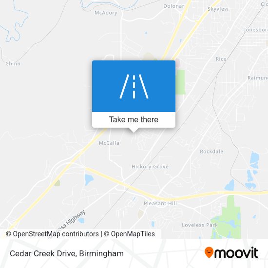 Cedar Creek Drive map