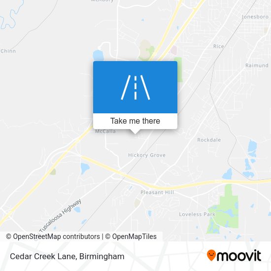 Mapa de Cedar Creek Lane