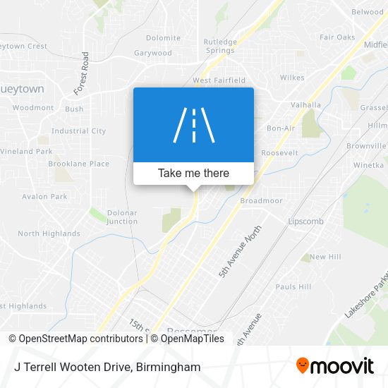 J Terrell Wooten Drive map
