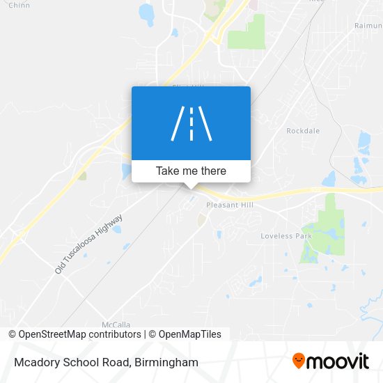 Mcadory School Road map