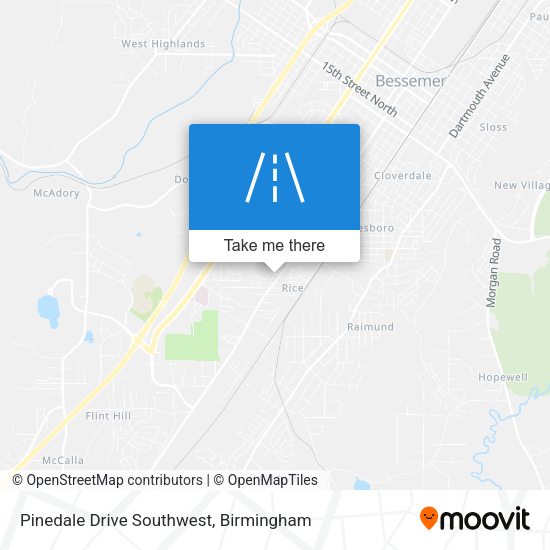 Pinedale Drive Southwest map
