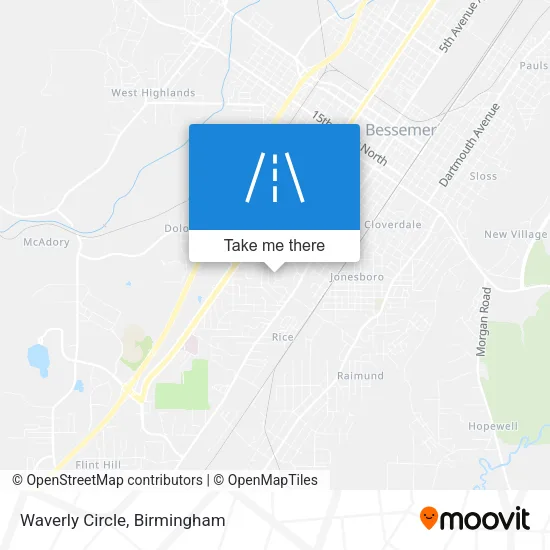 Waverly Circle map