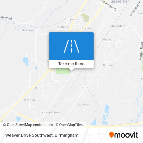 Weaver Drive Southwest map