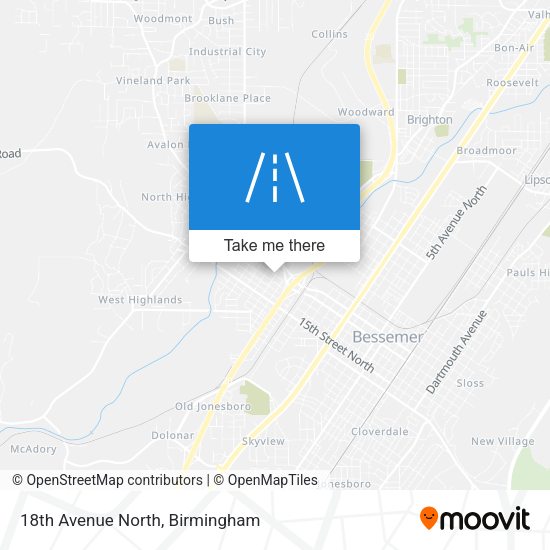 18th Avenue North map