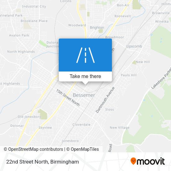 22nd Street North map