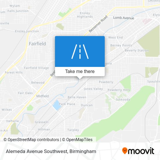 Mapa de Alemeda Avenue Southwest