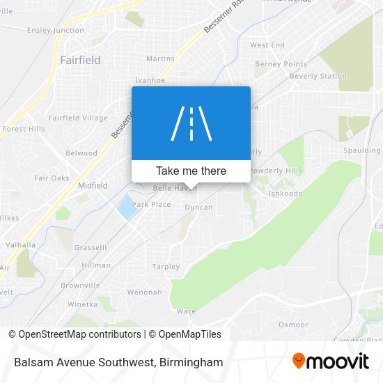 Mapa de Balsam Avenue Southwest