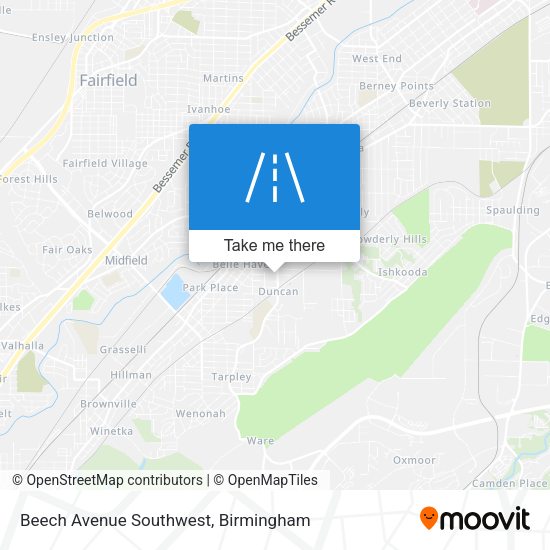 Mapa de Beech Avenue Southwest