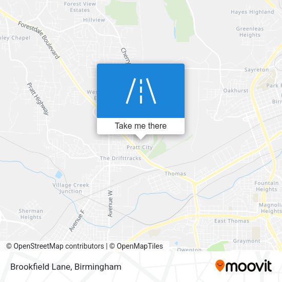 Brookfield Lane map