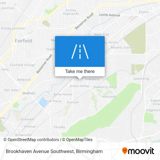 Mapa de Brookhaven Avenue Southwest