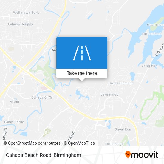 Cahaba Beach Road map