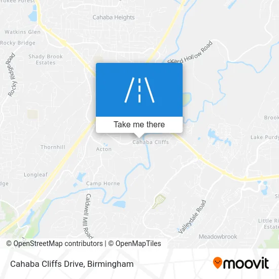 Cahaba Cliffs Drive map
