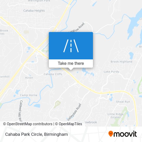 Cahaba Park Circle map