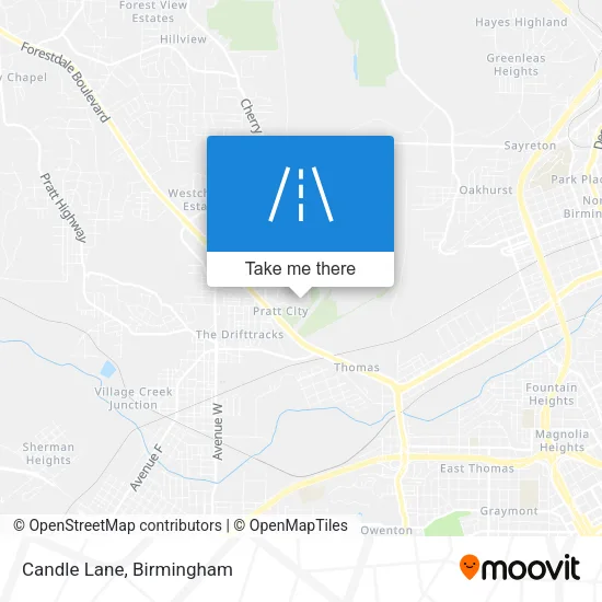Candle Lane map