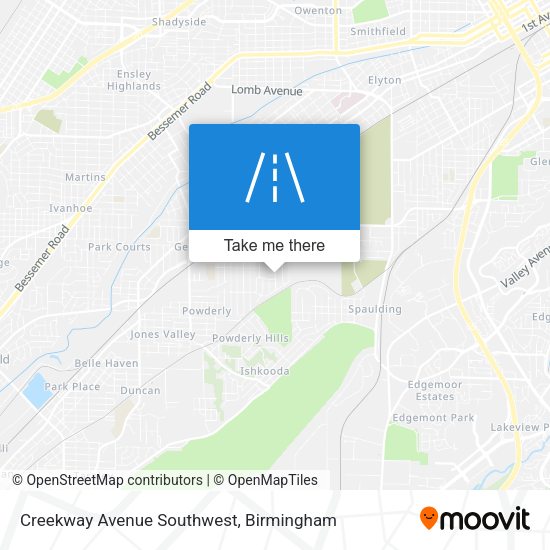 Mapa de Creekway Avenue Southwest