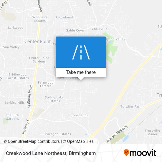 Mapa de Creekwood Lane Northeast