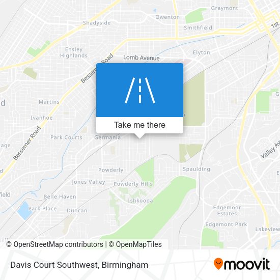Davis Court Southwest map