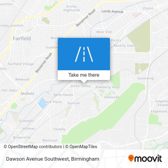 Dawson Avenue Southwest map