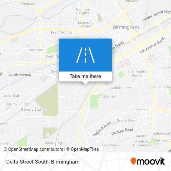 Delta Street South map