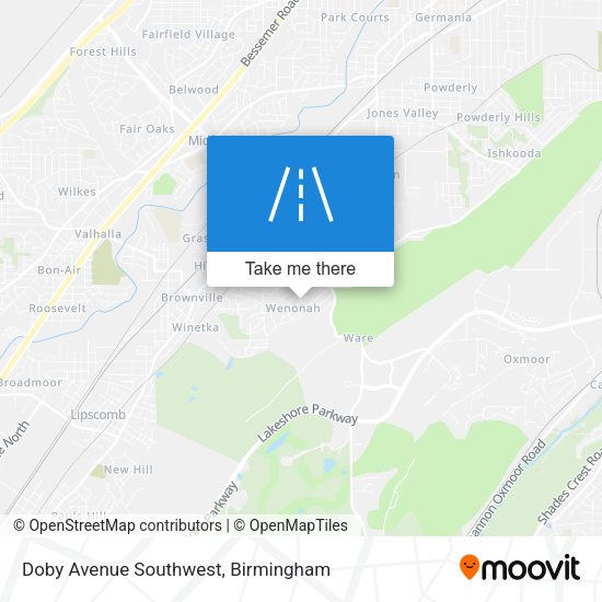 Mapa de Doby Avenue Southwest