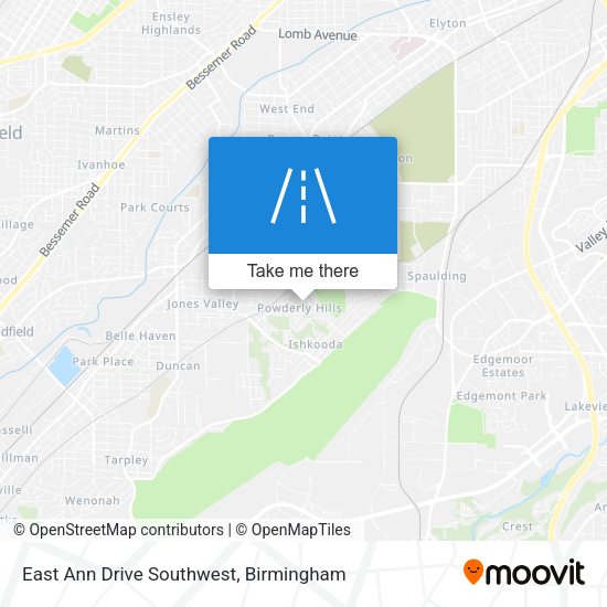East Ann Drive Southwest map