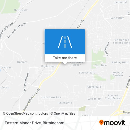 Eastern Manor Drive map