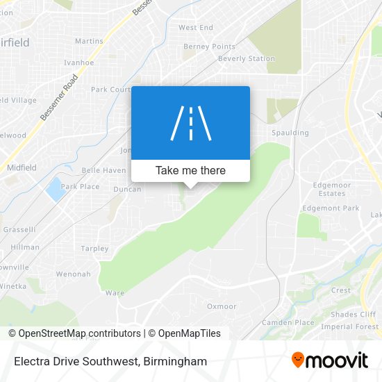 Electra Drive Southwest map