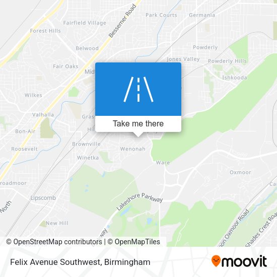 Mapa de Felix Avenue Southwest
