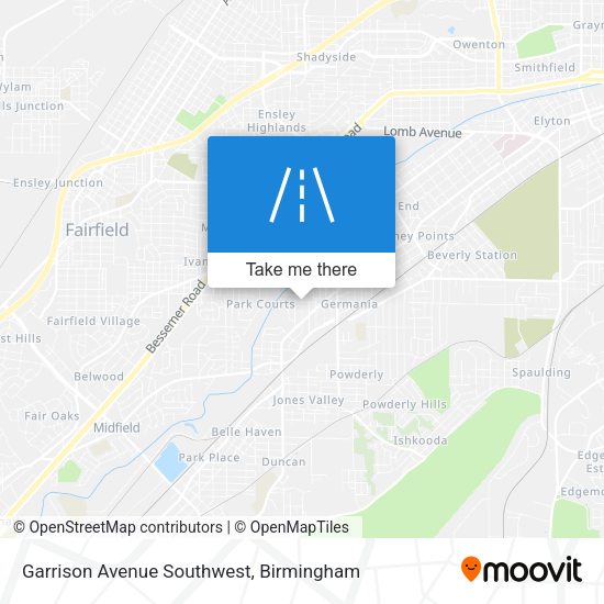 Garrison Avenue Southwest map